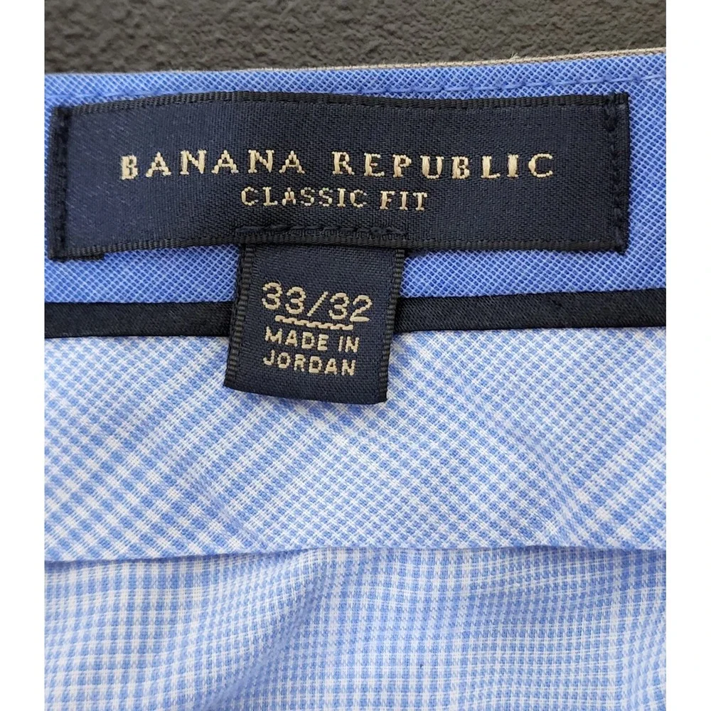 Banana Republic Classic Fit Pleated‎ Men Size 33X31 Khaki Brown Pants Tag 33x32